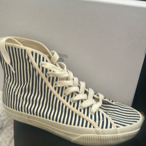 Redone Sneakers Striped navy blue and off white